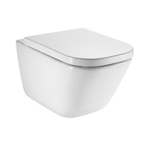 PACK Cuvette suspendue THE GAP SQUARE en porcelaine sans bride Rimless +ABATTANT GAP CHUTE RALENTI