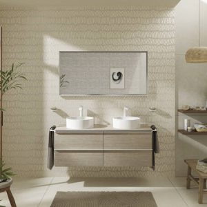 LAVABO XUNIVA S 400/400 SANS TROU POUR ROBINET ET TROP-PLEIN
