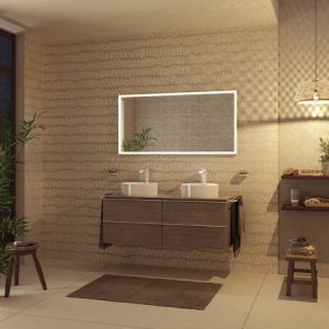 LAVABO XUNIVA S 400/400 SANS TROU POUR ROBINET ET TROP-PLEIN