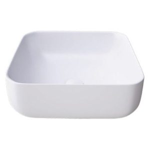 VASQUE  SQUARE CATANIA A POSER 38.5 X 38.5 BLANC BRILLANT