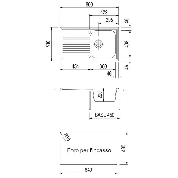 EVIER ATLANTIC PL08610 - TG 54 TARTUFO – Image 2