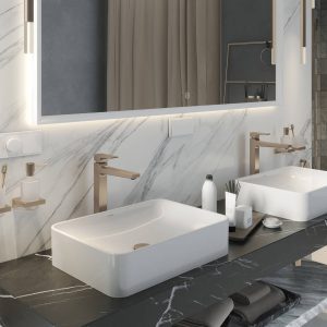 LAVABO XUNIVA Q 550/400 SANS TROU POUR ROBINET ET TROP-PLEIN