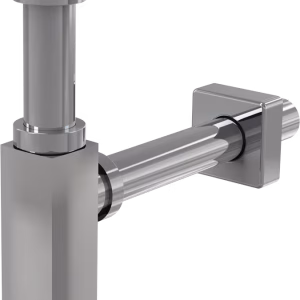 SIPHON LAVABO DESIGN BOUTEILLE CARREE DN32 EN LAITON CHROME A401