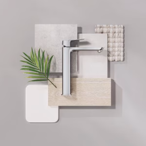 MITIGEUR LAVABO REHAU CUBEO XL CHROME