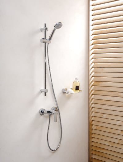 MITIGEUR DOUCHE MURAL VICTORIA PLUS AVEC ACCESSOIRES CHROME – Image 2